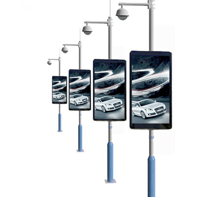 Tablero de publicidad del borde de la carretera de la pantalla LED del camino de poste 1R1G1B de la lámpara