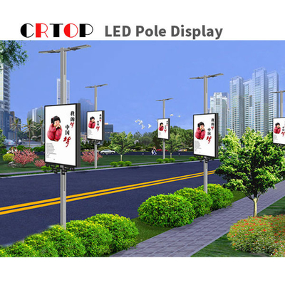 Prenda impermeable al aire libre de calle 1R1G1B de la pantalla LED a todo color de poste ligero