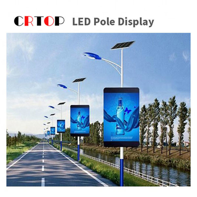 Tablero de publicidad del camino de la calle de la pantalla LED de poste ligero de calle de P3mm