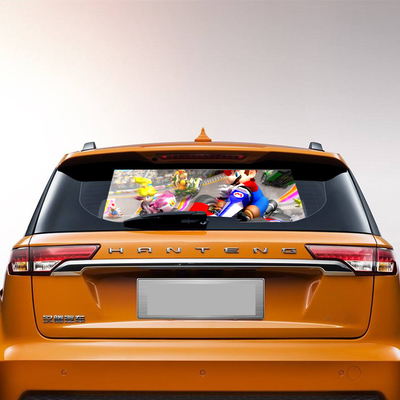 Ahorro de la energía transparente de la pantalla de la publicidad del coche LED de la larga vida