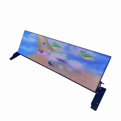 Ahorro de la energía transparente de la pantalla de la publicidad del coche LED de la larga vida