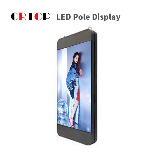 Pantalla LED al aire libre HD elegante de poste ligero de calle de P4mm a todo color